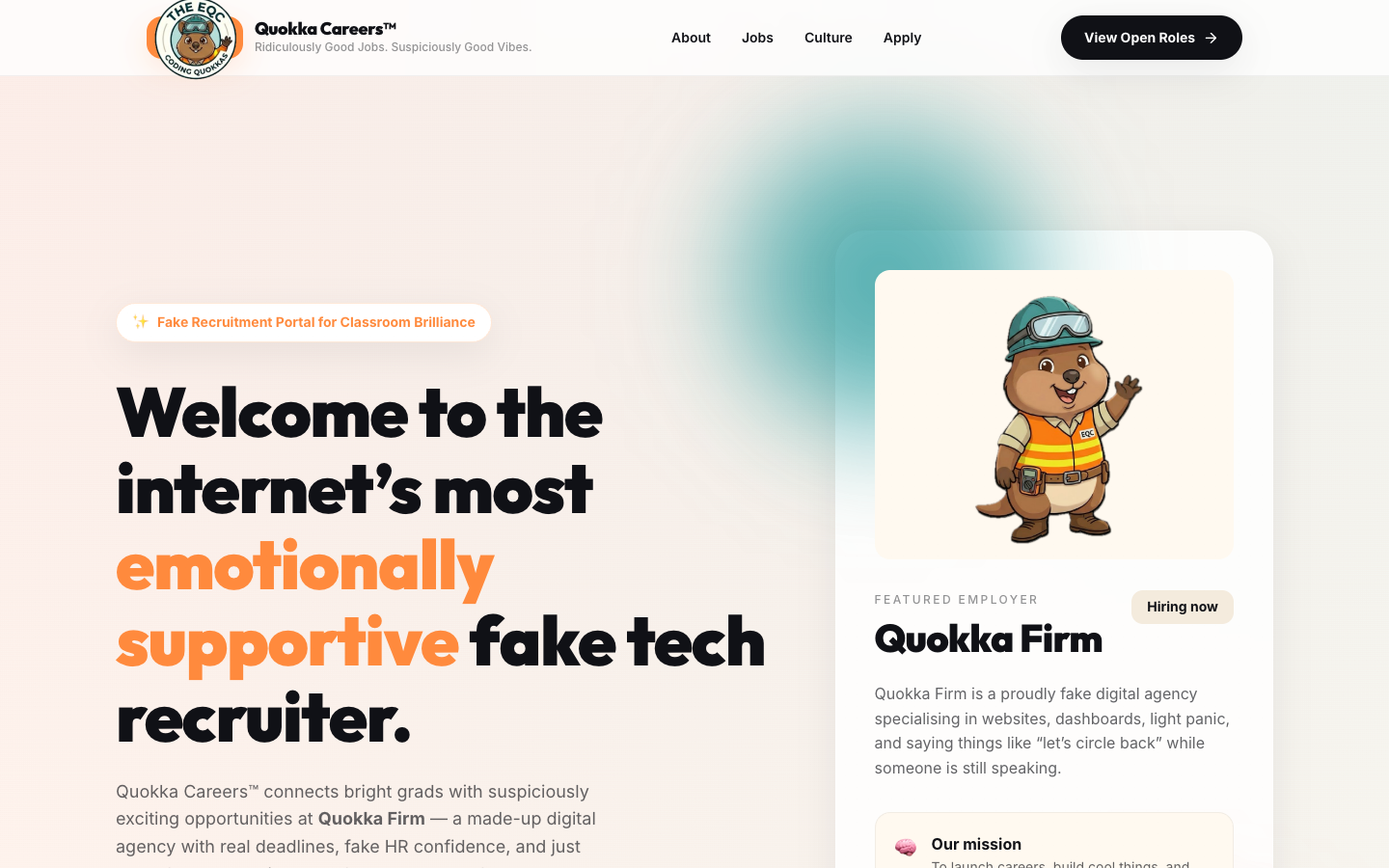 Quokka Careers fake tech recruiter teaching site